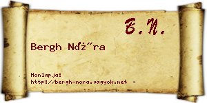 Bergh Nóra névjegykártya