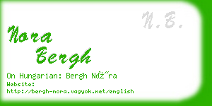 nora bergh business card